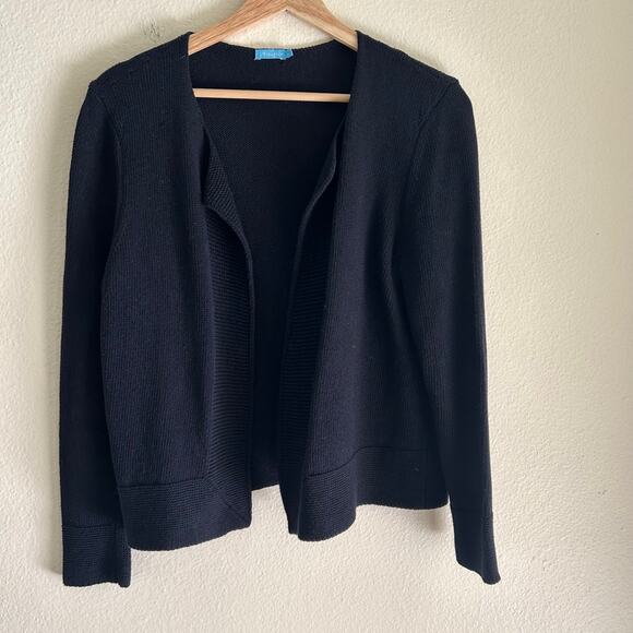 J. McLaughlin Cardigan SZM Open Front Navy Blue Sweater Womens - Picture 4 of 10